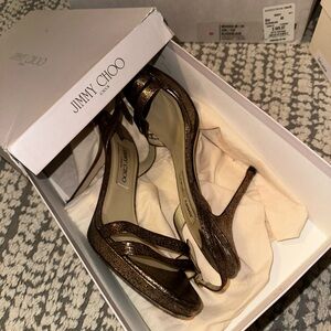 Jimmy Choo Women's gold sparkle Heels